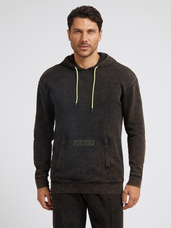 зелен избелен суичър с ефект Guess