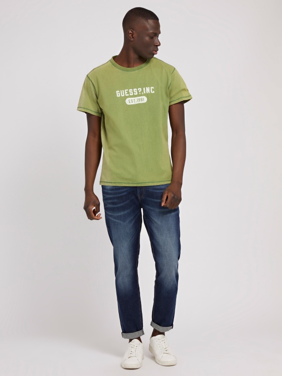 Guess нова зелена тениска с предно лого