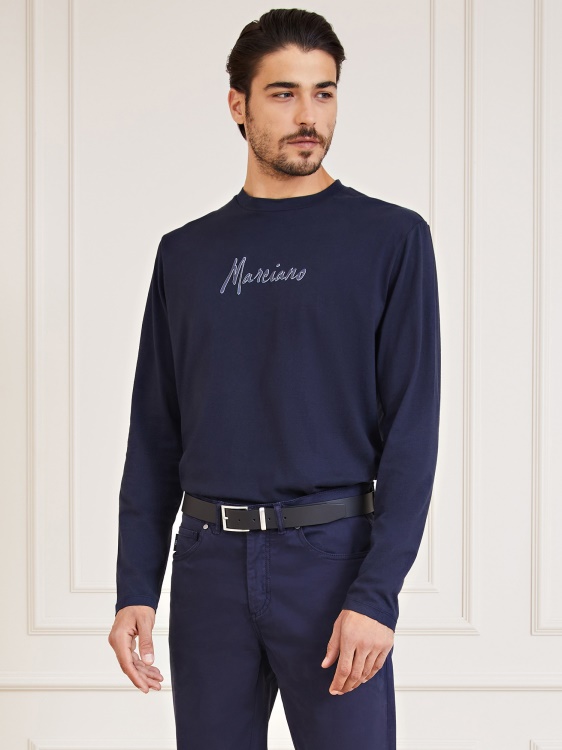 тениска с предно лого Marciano Guess Blue
