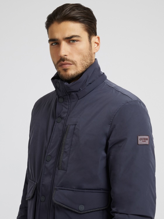 Guess сив истински пух