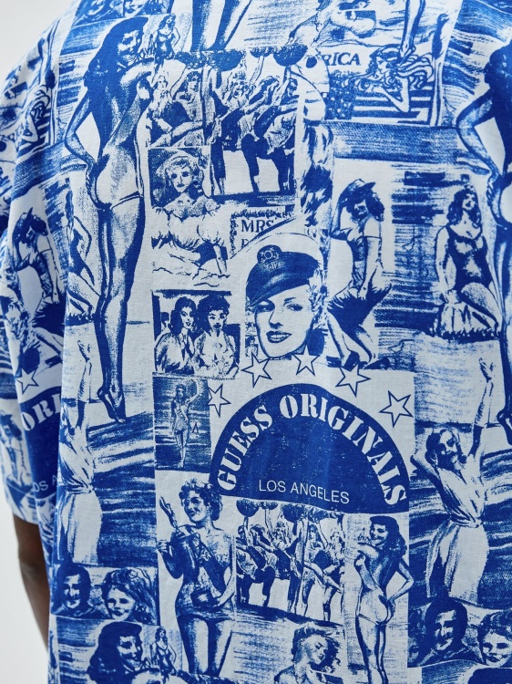 бяла риза с щампа Multi Guess