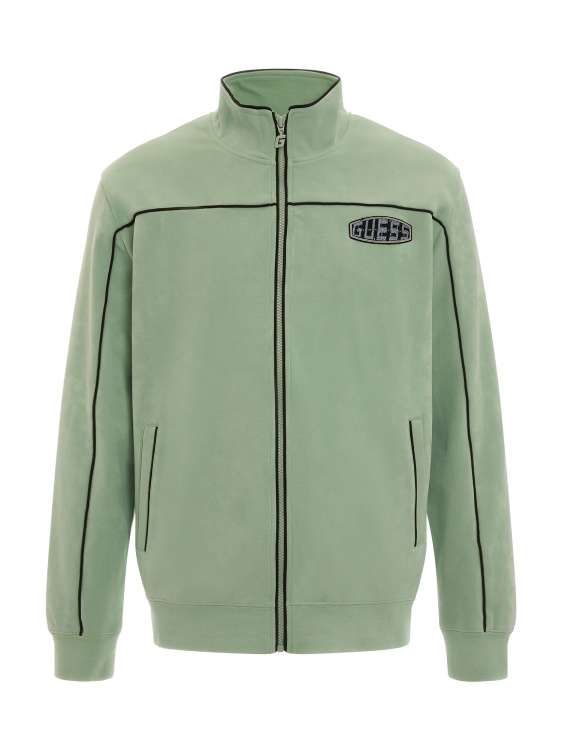 суичър от изкуствен велур Guess Green