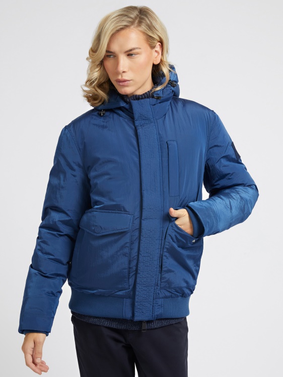 Guess найлонов пуф син