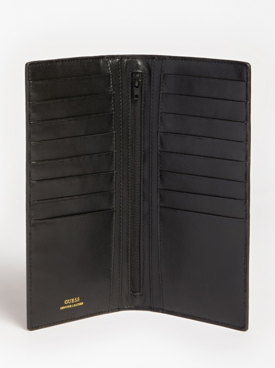 вечерен портфейл Guess Croc Print черен