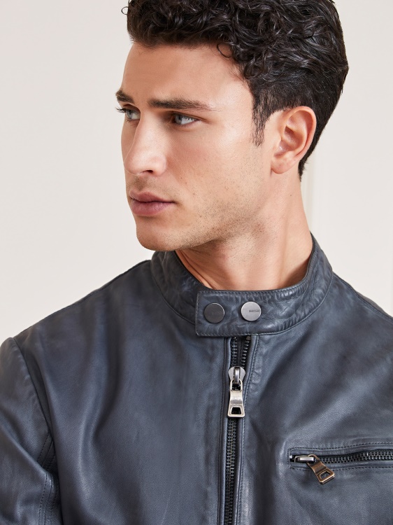 Marciano естествена кожа Biker Guess черен