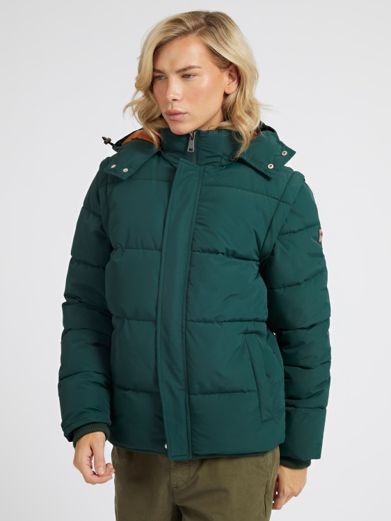 зелен термореактивен пуфър Guess