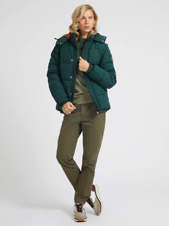 зелен термореактивен пуфър Guess