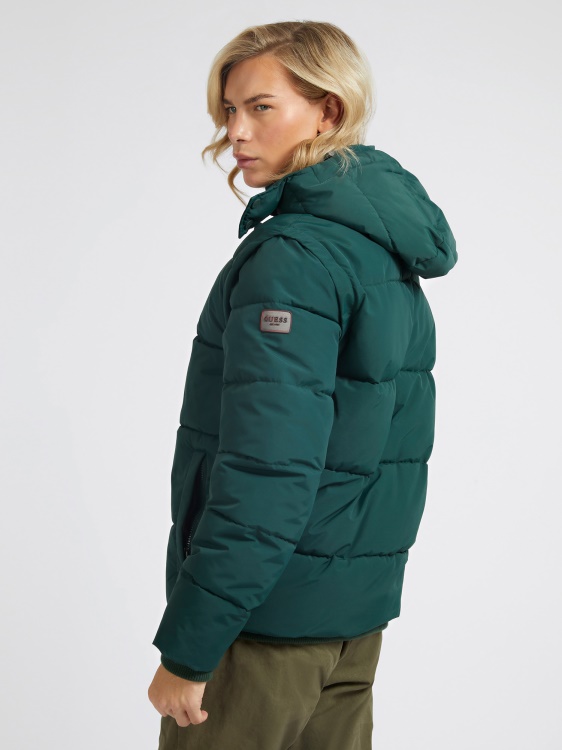 зелен термореактивен пуфър Guess