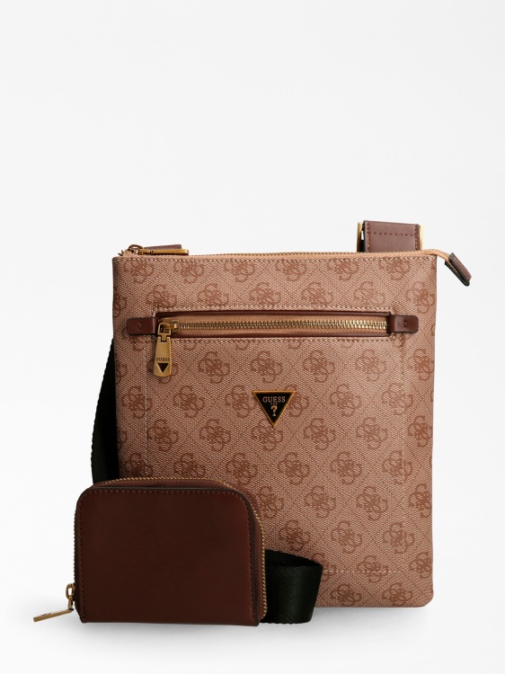 бежов Vezzola 4g лого мини Crossbody Guess