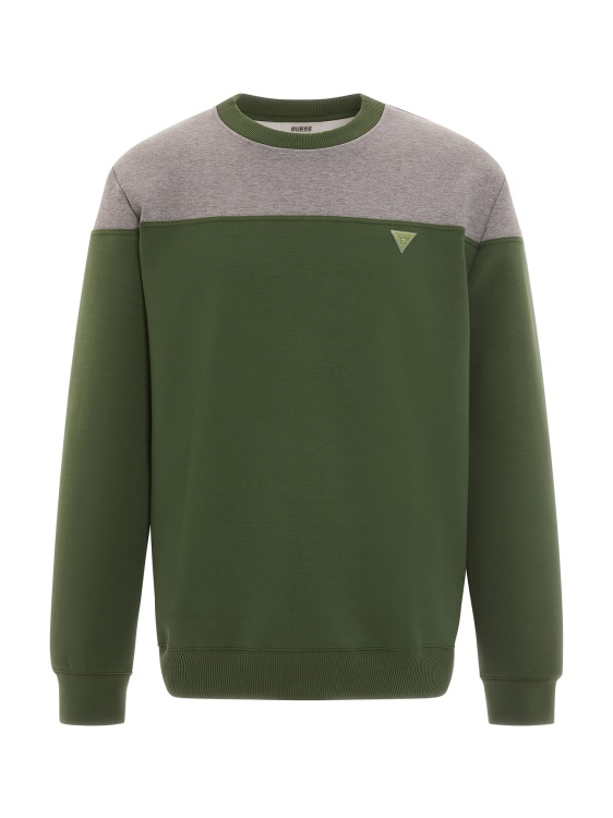 суичър с лого на гръб в зелен цвят Guess