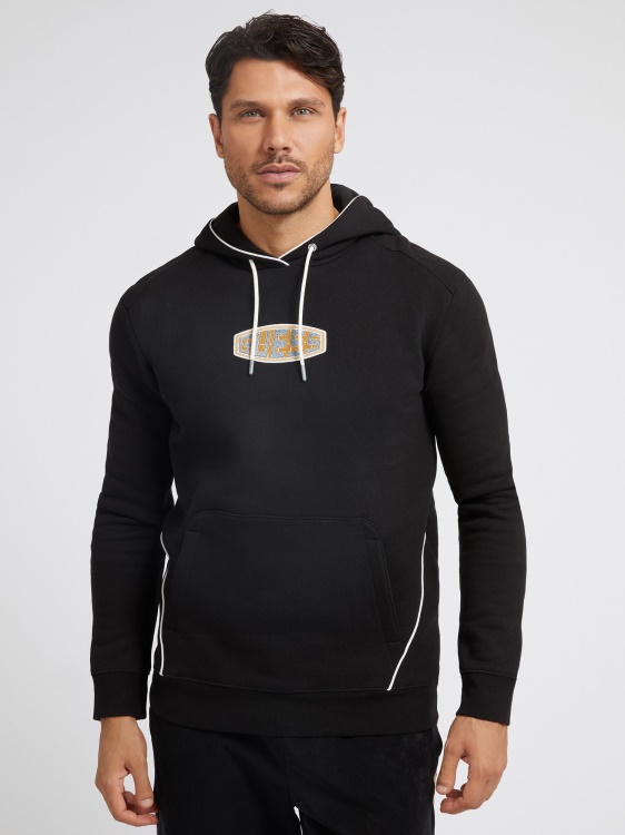 суичър с предно лого Guess черен