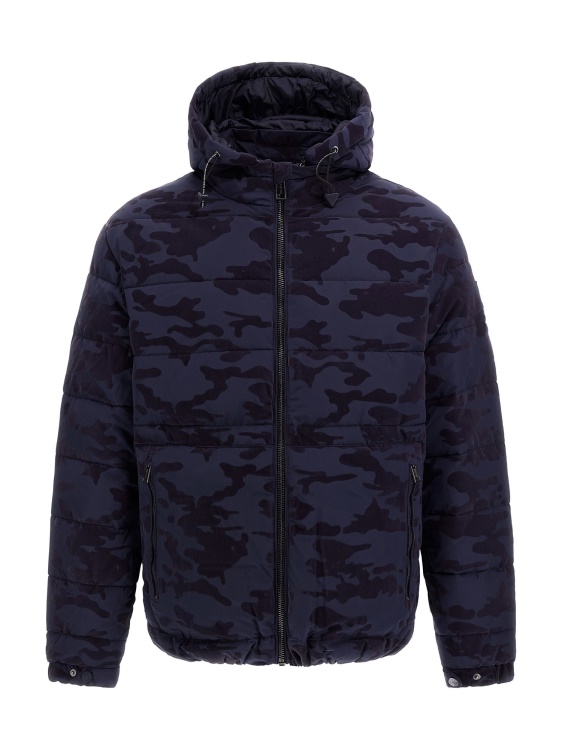 Puffer син камуфлажен принт Guess
