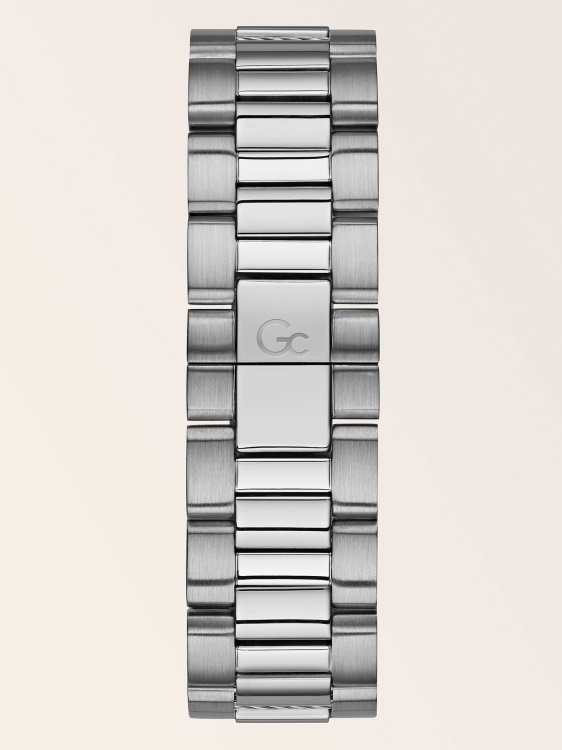 черен стоманен хронограф Guess Gc