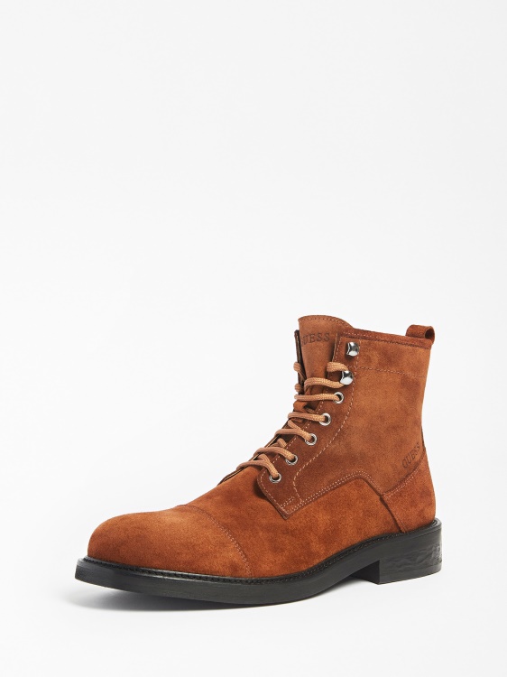 Guess кафяви велурени ботуши Arco