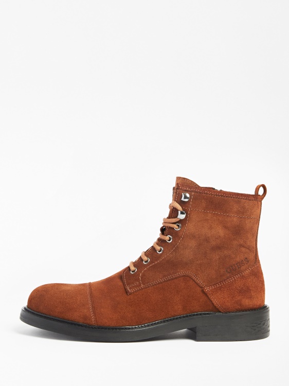 Guess кафяви велурени ботуши Arco