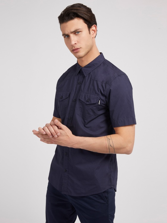 синя риза с къс ръкав Guess