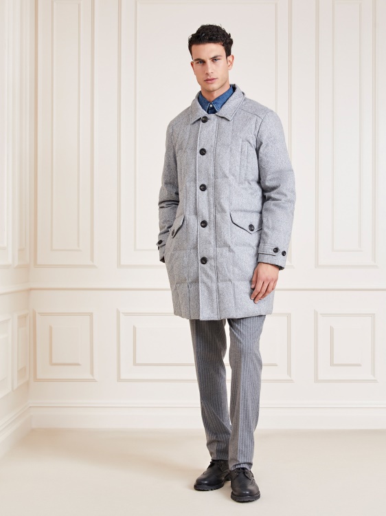 Guess сиво дълго яке с истински пух от Marciano