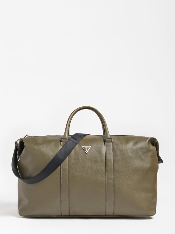 Certosa Saffiano уикенд чанта сиво Guess