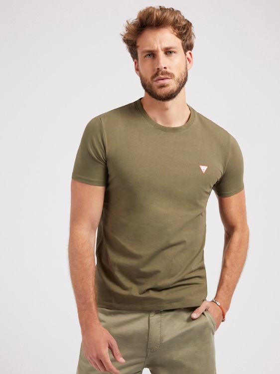 прилепнала тениска Guess зелено