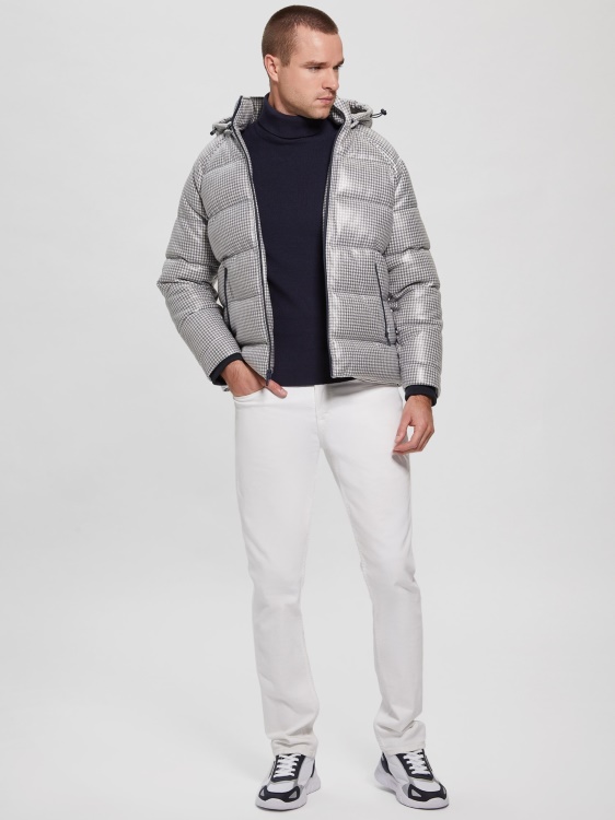 Guess Puffer синьо мулти с покритие от хрътка зъбка