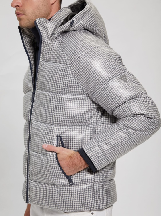 Guess Puffer синьо мулти с покритие от хрътка зъбка