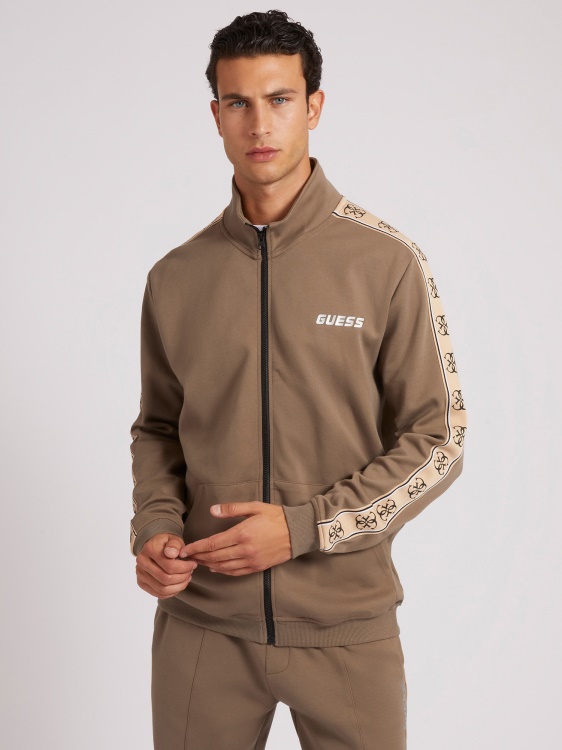 Guess кафяв суичър с пълен цип