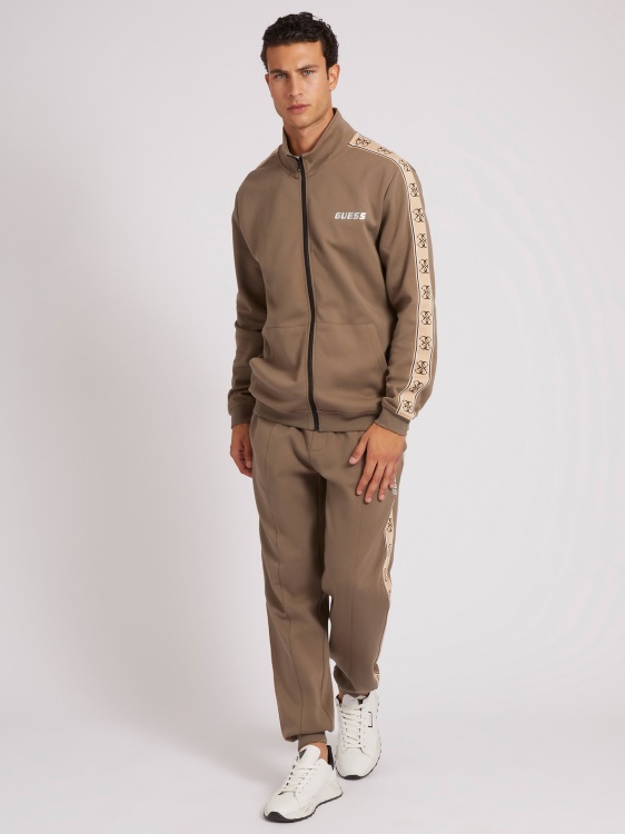 Guess кафяв суичър с пълен цип