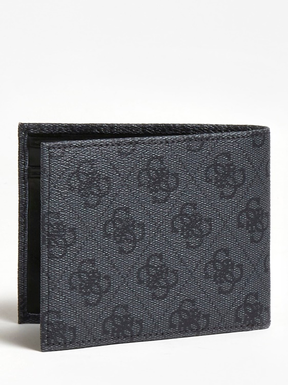 Guess черен портфейл с лого Vezzola Smart 4g