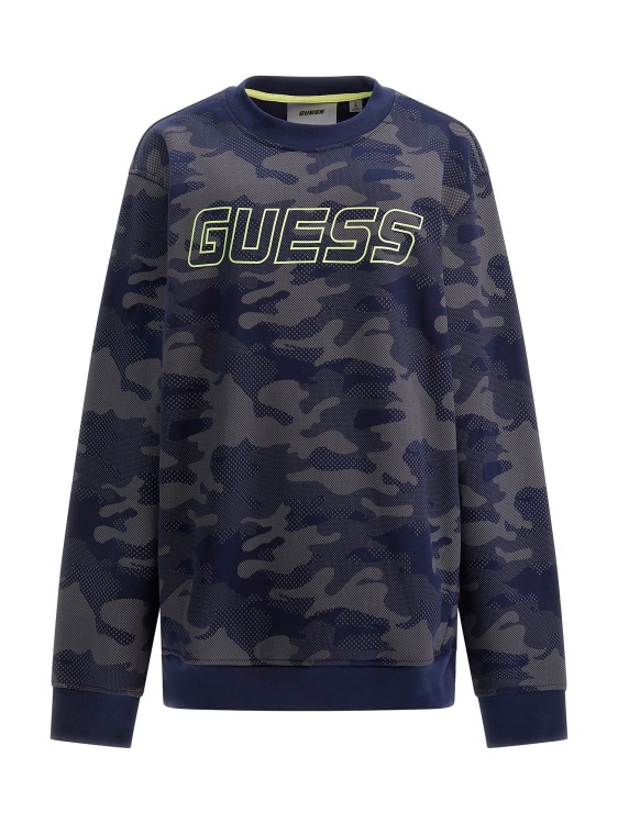 сив многофункционален суичър с камуфлажен принт Guess