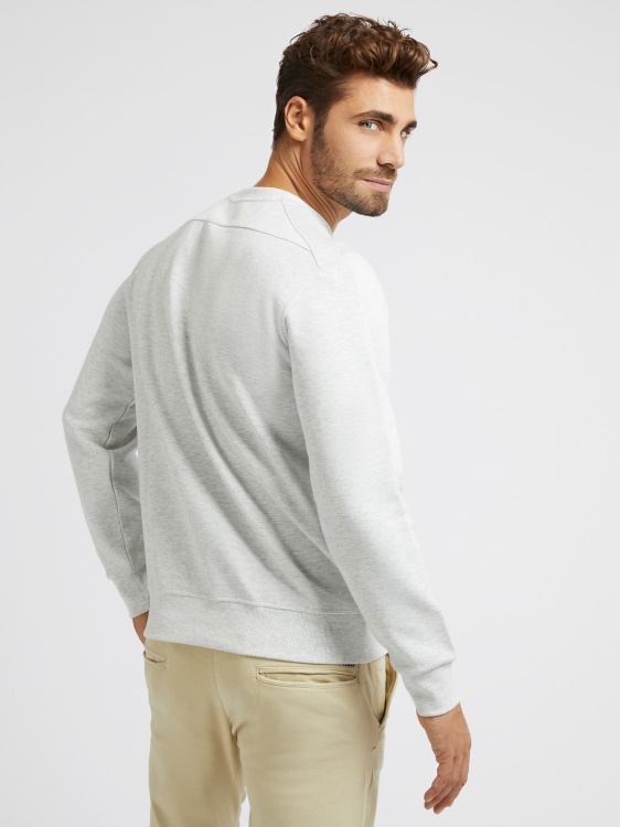 суичър с лого на сив триъгълник Guess