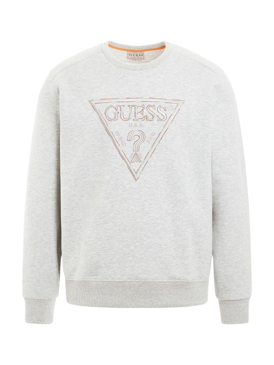 суичър с лого на сив триъгълник Guess
