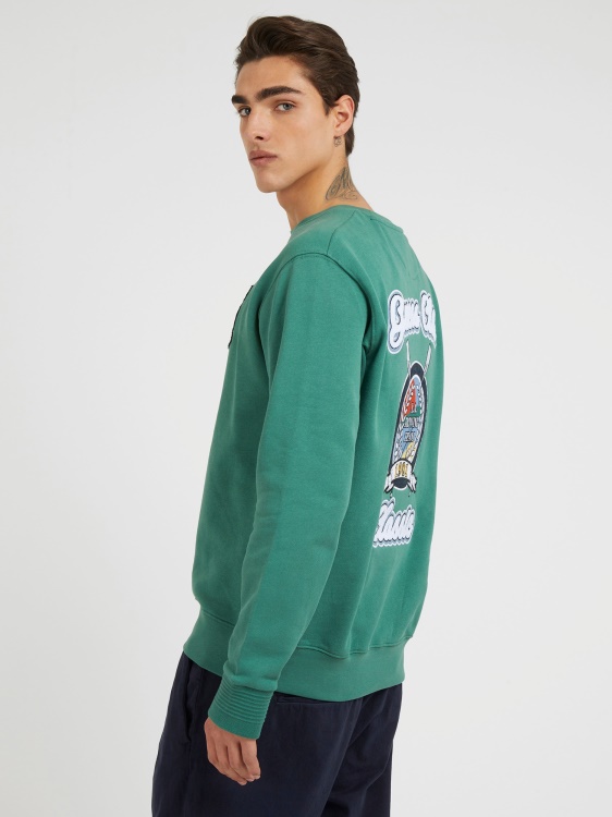 кръпки суичър Guess зелено