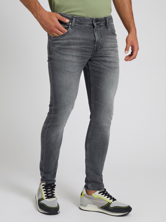 черни тесни дънкови панталони Guess