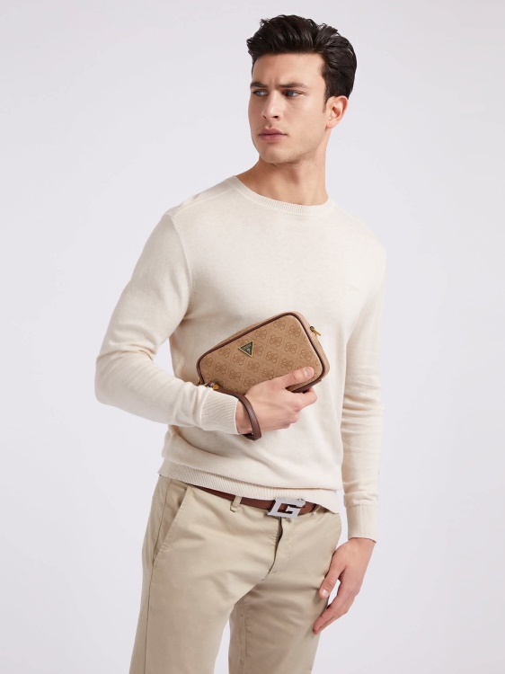 Vezzola 4g несесер с лого бежов Guess