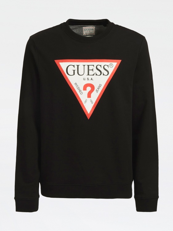 костюм с триъгълно лого черен Guess нова тенденция