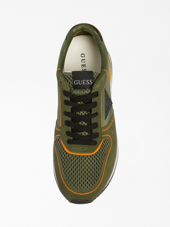 зелени маратонки Guess Potenza с велурени вложки