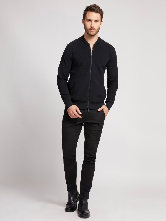 черна жилетка с цип Guess