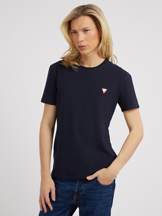 тениска Guess Slim Fit синя