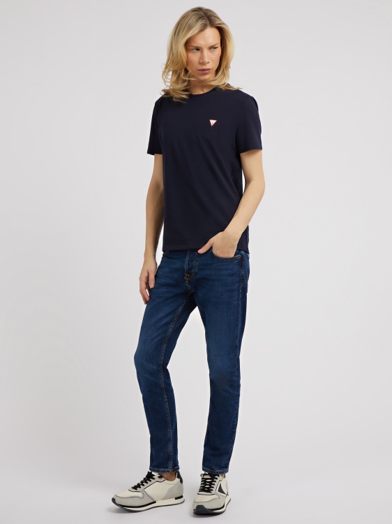 тениска Guess Slim Fit синя