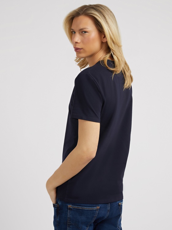 тениска Guess Slim Fit синя