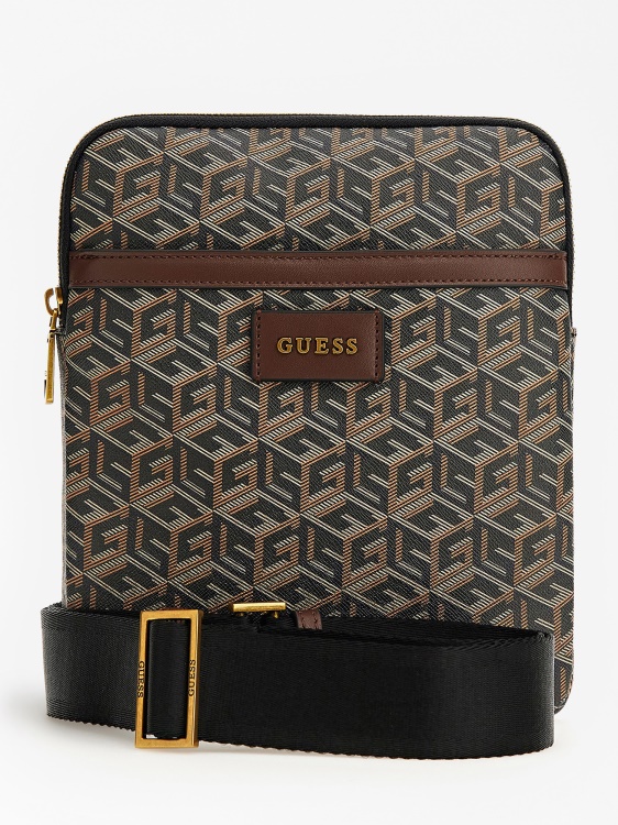 Guess черна чанта за кръст с лого G Cube Ederlo