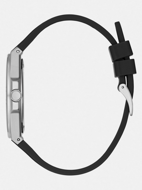 черен силиконов календар часовник Guess