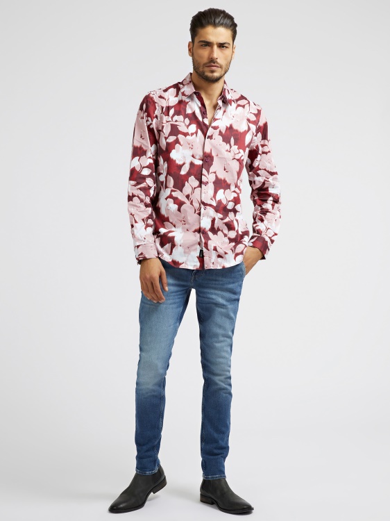 червена риза с флорални щампи Multi Guess