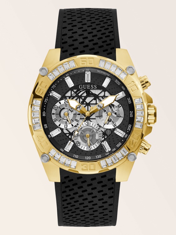 бял кристал многофункционален часовник Guess