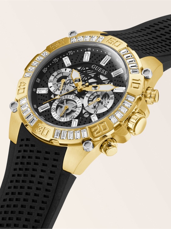 бял кристал многофункционален часовник Guess