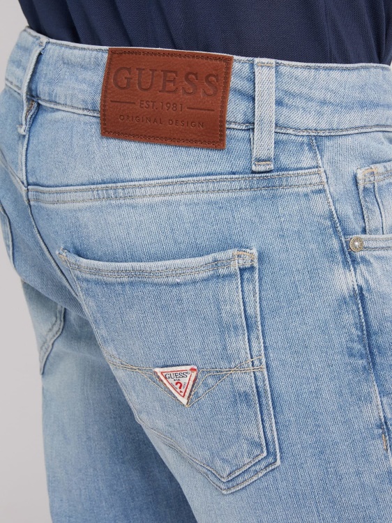 светлосин дънков панталон с тесни кройки Guess