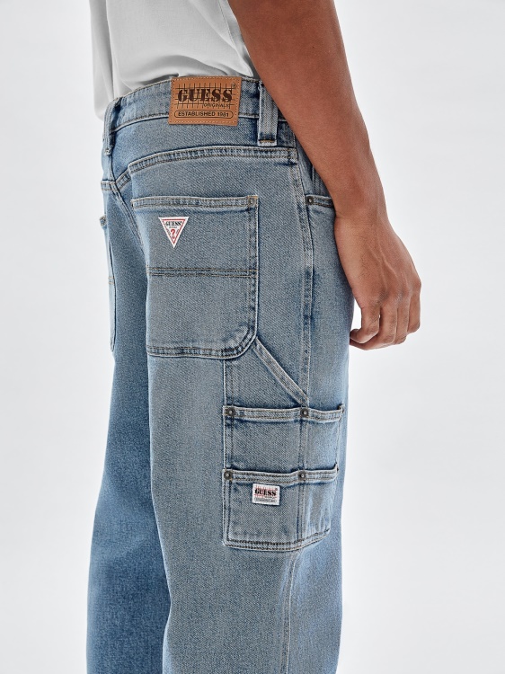 дърводелски дънков панталон син Guess