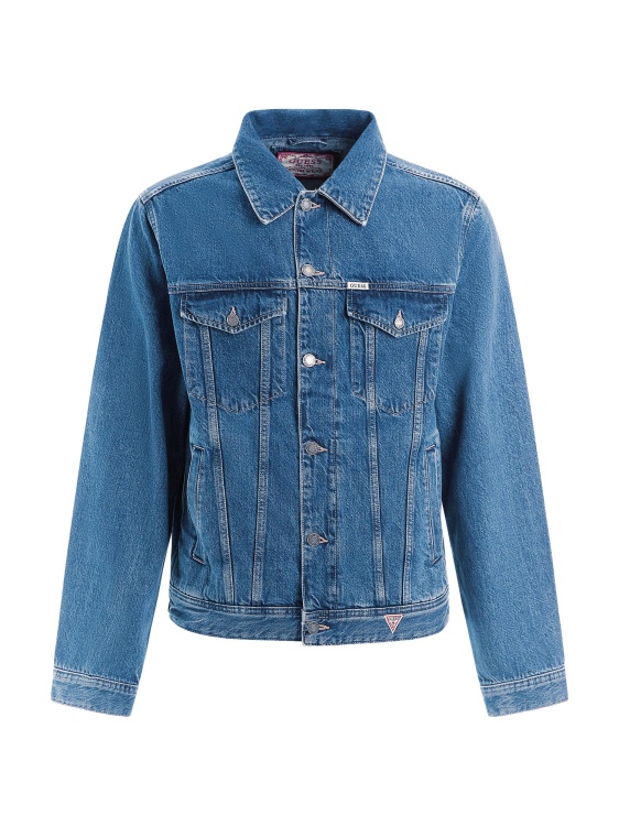 дънково яке Guess Patch синьо