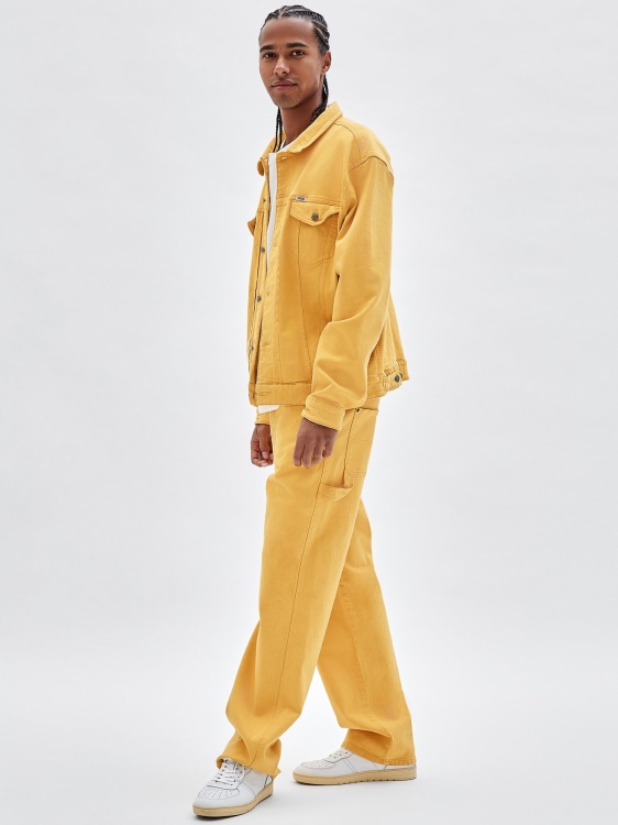 дърводелски дънков панталон Guess Yellow