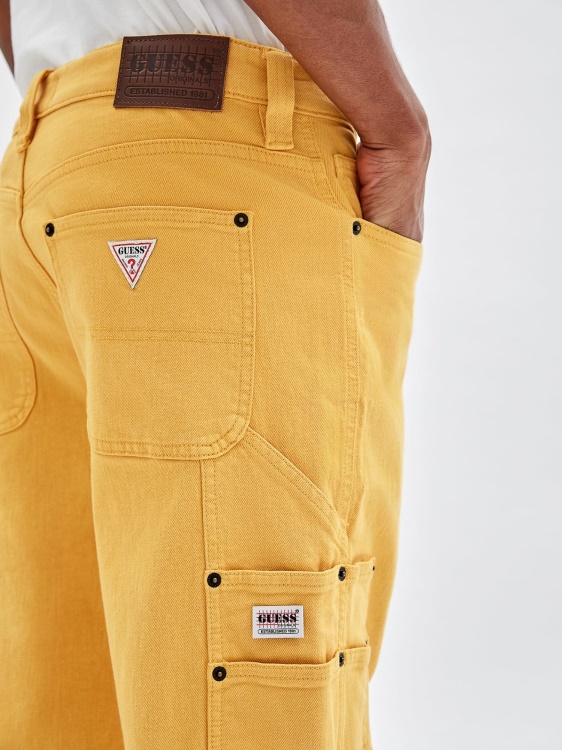 дърводелски дънков панталон Guess Yellow